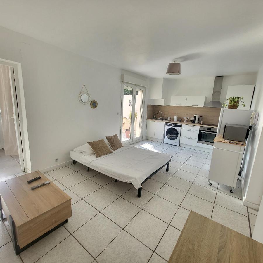 Bel Appartement Avec Jardin De 30M2 , Climatise Avec Parking Et Arrivee Autonome Cabestany Eksteriør bilde
